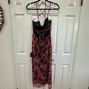 Lulu's Black and Red Backless Sundress